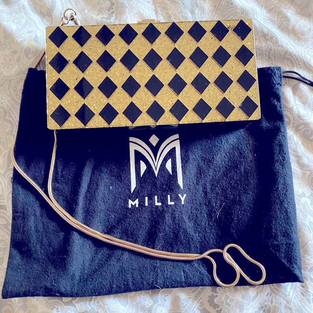 Milly Acrylic Clutch with Shoulder Strap